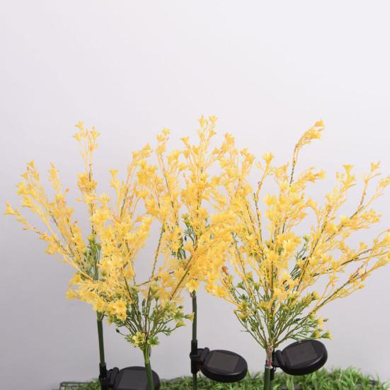 2шт садовый светильник в форме цветка канола ПВХ энергосберегающий теплый белый пейзажный светильник для двора