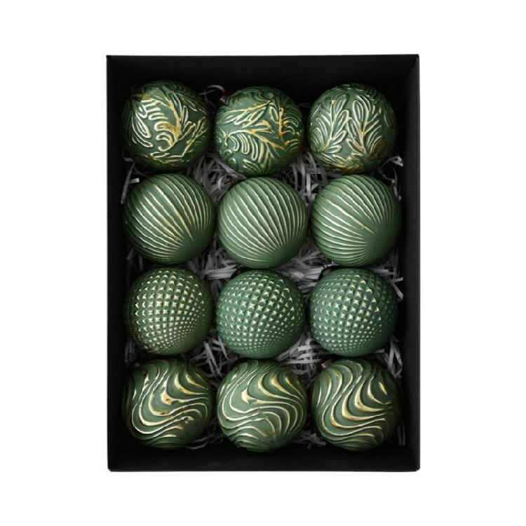 12 шт. Мерцающие елочные шары 8 см Небьющиеся елочные шары Подвесные украшения для елки Венка Каминной полки