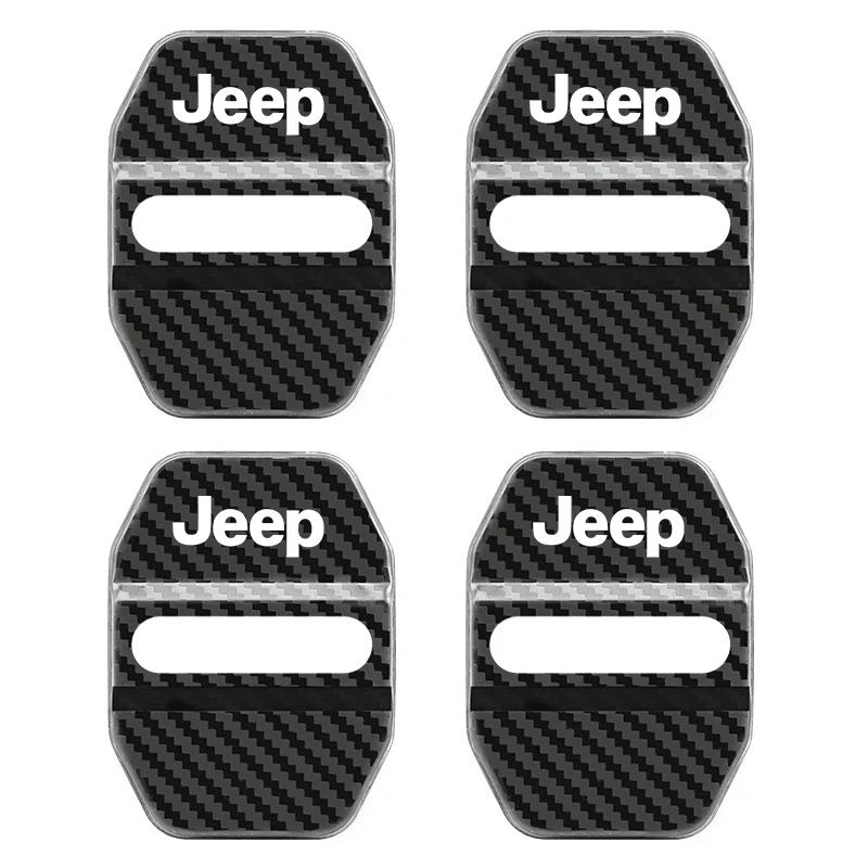 Car Styling Door Lock Covers For Jeep Renegade Compass Patriot Cherokee Wrangler Grand Cherokee SRT Protective And Decoration AMP1