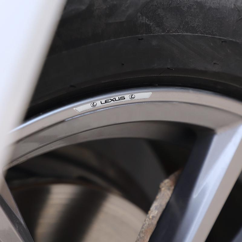 4Pcs Car Wheel Hub Rim Badge Stickers Decals Decoration For Lexus FSPORT LBX NX RX 350h 450h ES UX 300e GS GX IS LS LX CT LC RC