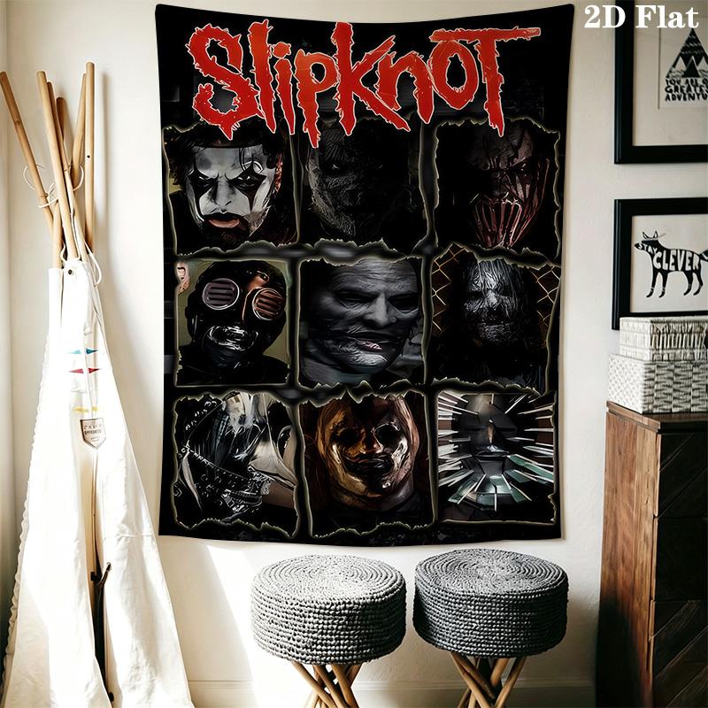 Slipknot 2D Flat Tapestry Tapestry Fashion Print Background Cloth Wall Covering Decoration Soft Work Of Art