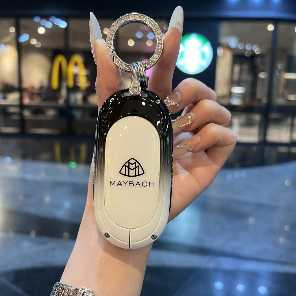 RPO5 Car Alloy Key Case Key Bag Shell For Mercedes Benz 2022 C S Class W206 W223 S350 C260 C300 S400 S450 S500 Key Shell Protector