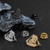Брошь Парусник из Нержавеющей Стали Винтажная Позолоченная 18K Булавка Форма Парусного Корабля Ювелирное Изделие на Удачу Аксессуары для Костюма Рубашки