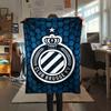1Pc Club Brugge K V Print Flannel Blanket, High quality Comfortable for All Seasons, Home Decor, Warmth and Comfort, Perfect for Christmas Gifts