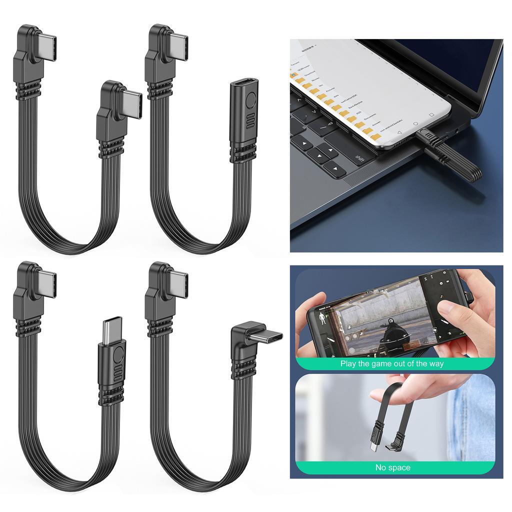 5-100cm Type C To Type C Converter Adapter Cable Power Charging Wire Support 45W Fast Charging & 480Mbps Data Transfer