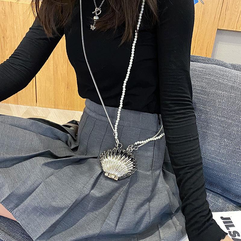 Summer Lipstick Bags For Women Fashion Pearl Mini Purse Crossbody Bag High Quality Gold Shell Bag Designer Shoulder Bag