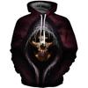 Skeleton Man In The Dark 3d Digital Print Couple Hoodie Autumn/winter Adult Jacket