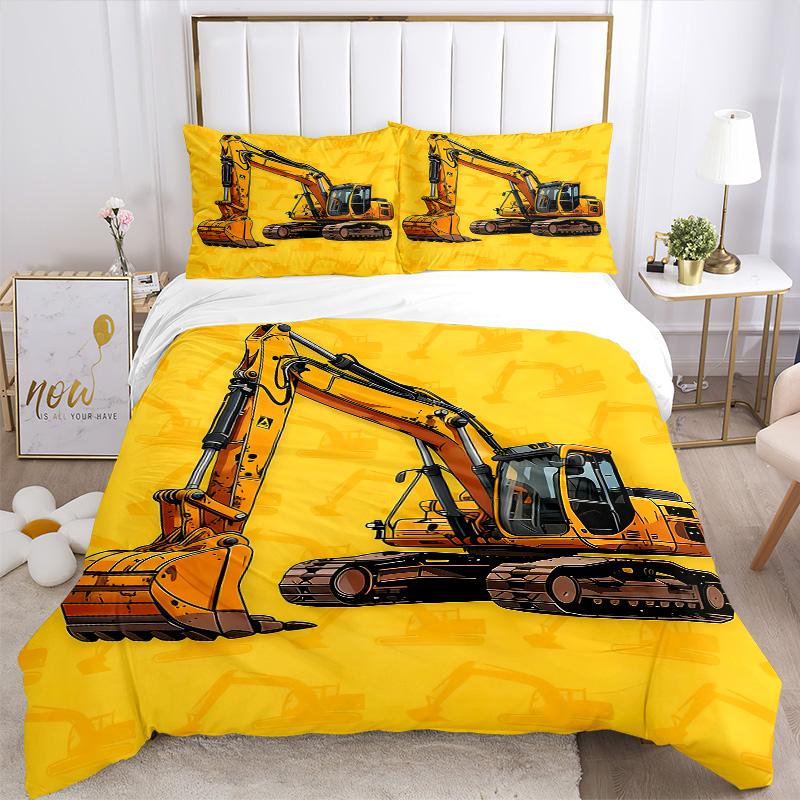Heavy Equipment Artwork Print 3Pcs Bedding Setduvet Cover With 2 Bedropillowcase Home Birthday Gift