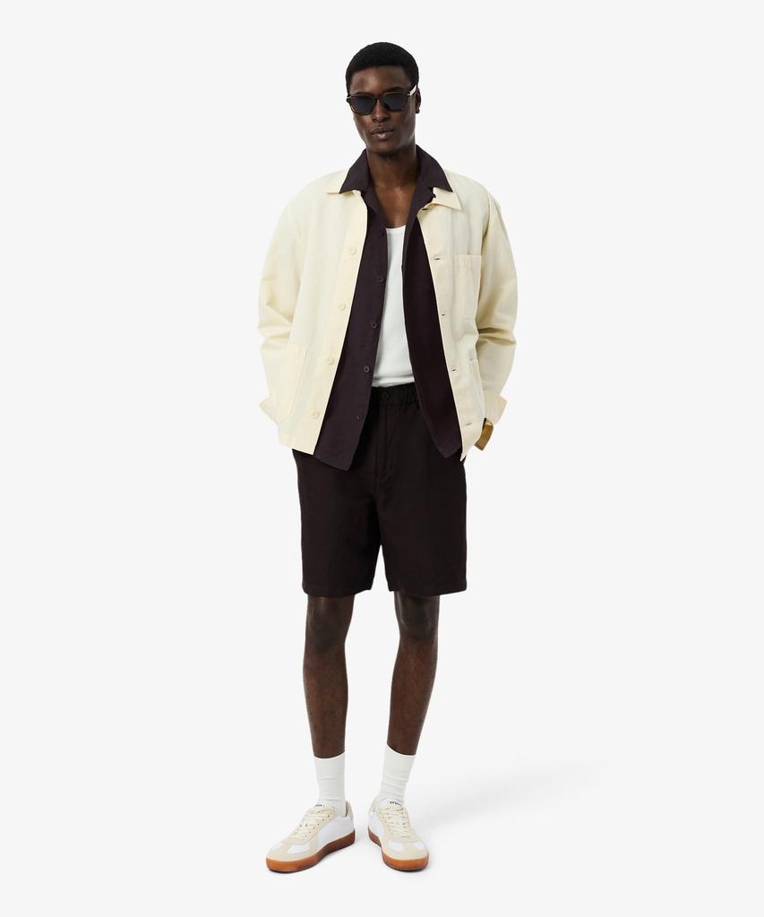 LACOSTE Мужская гавайская рубашка с коротким рукавом из льна Ch2339-56G 3La