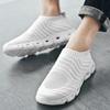 Белые мужские повседневные кроссовки слипоны Сетчатый верх Дышащие Беговые Легкие Мужские Спортивные Туфли Тренажерный зал Обувь Высокого Качества по Акции