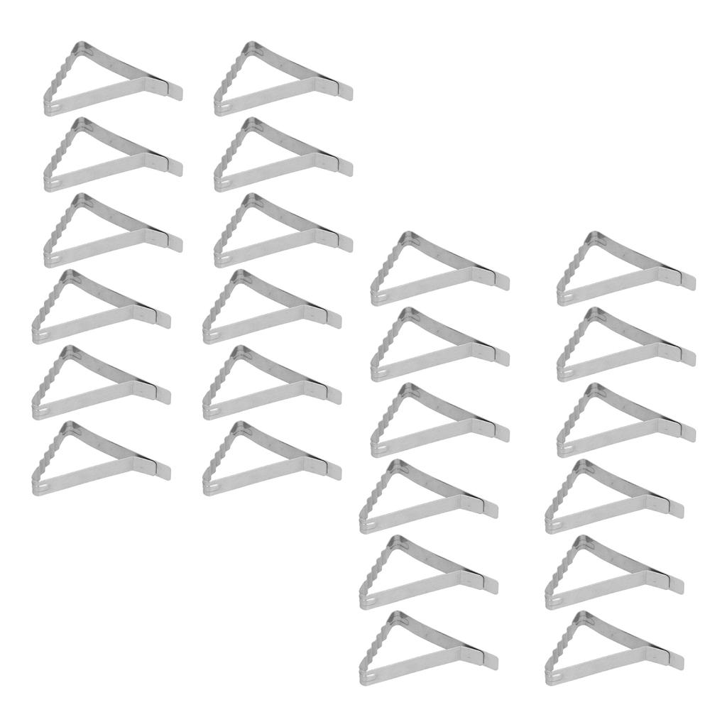 24pcs Table Cloth Holder Stainless Steel Stable Durable Table Cloth Clip for Outdoor Garden Picnic