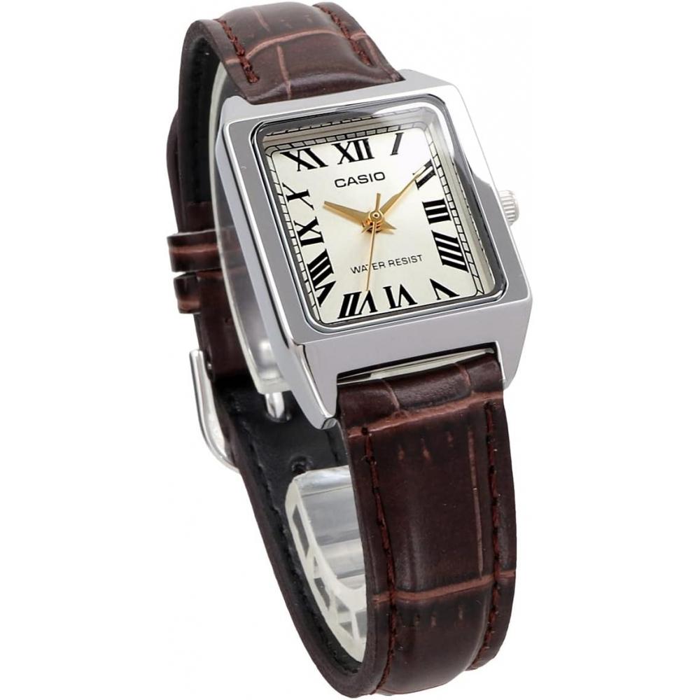 CaSio Women S Quartz wriStwatch Light Champagne Gold Brown Ltp V007l 9b