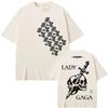 Skull T-Shirt 2025 NEW Summer Lady Gaga 's Same Style Tee-shirt High Quality 100%Cotton Round Neck Graphic Printing Camisetas