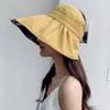 UV Protection Black Vinyl Sunshade Hat Solid Color Empty Top Hats Retro Sun Protection Cap  Beach