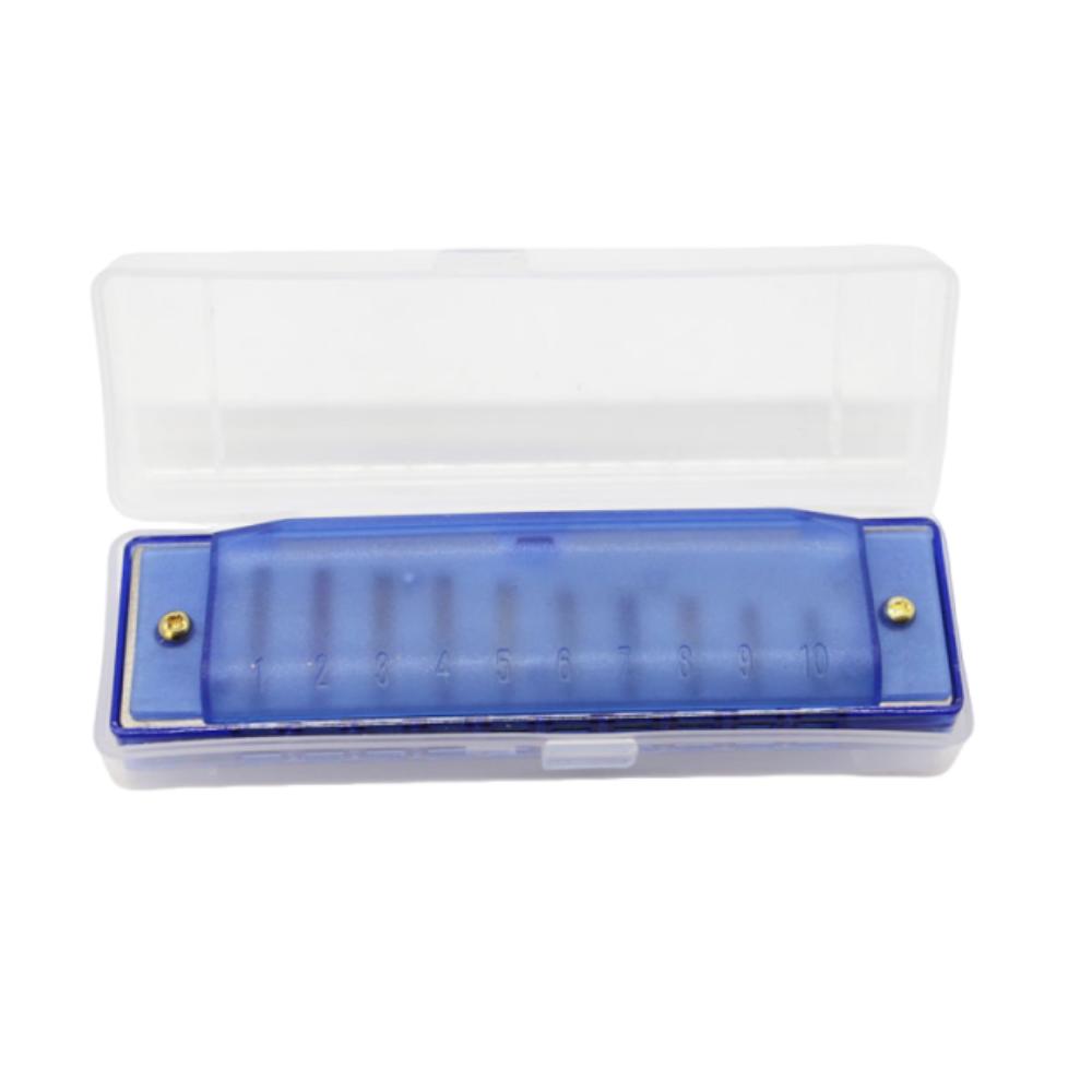Bright Color Blues Harmonica Translucent Diatonic Harmonica Kids Educational Toy