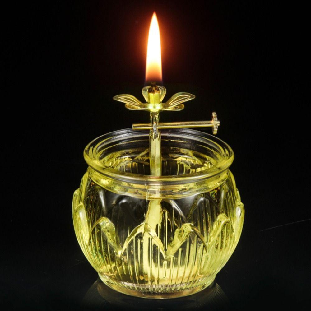 Stable Durable Brass Lotus Oil Lamp With Wick Wick Holder Wick Base Wick Stand Buddha Supplies