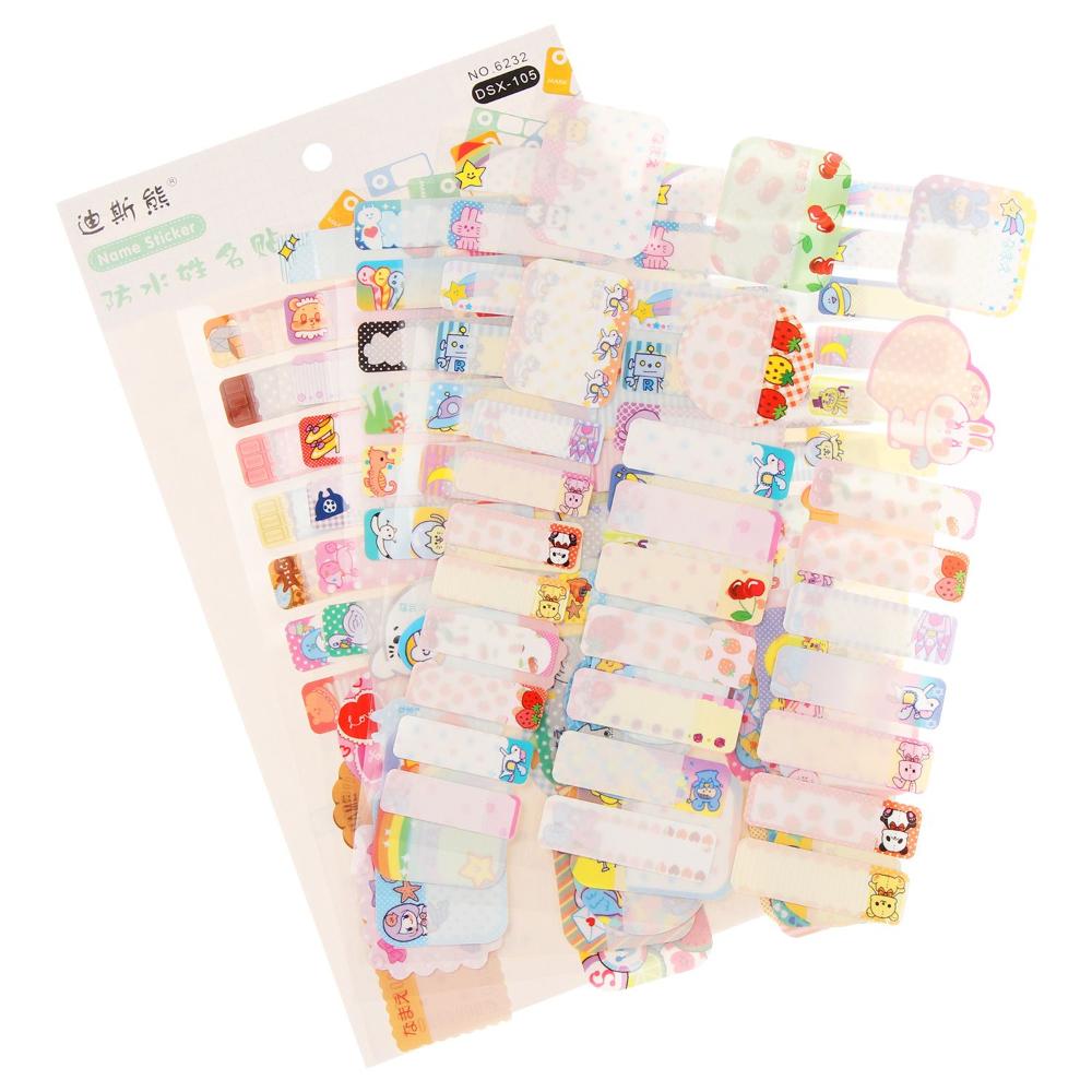 Self-adhesive Cup Bottle Mark Sticker Cartoon Cute Tag Bottle Label Handwritten Name Stickers