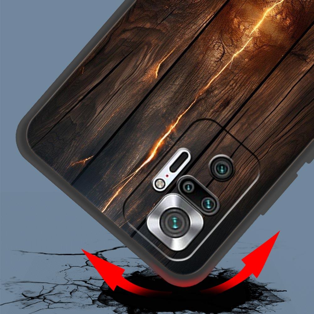 Роскошный чехол-накладка с текстурой под дерево для Redmi 14C 13C 12 10C Note 14 13 12 10 11 Pro Plus K40 Pro Plus, мягкий ТПУ