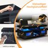100x50x43cm Black High-Gloss Coffee Table, with LED Lights Controllable, Mobile App, Living Room Table with Cabinet, Sofa Table with Charging Port And