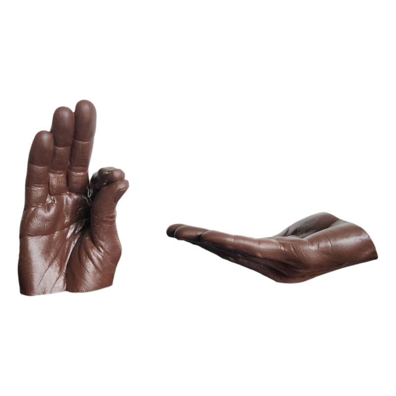 Держатель для благовоний из человеческой руки из смолы с улавливателями пепла для медитаций в йоге и украшения для дома