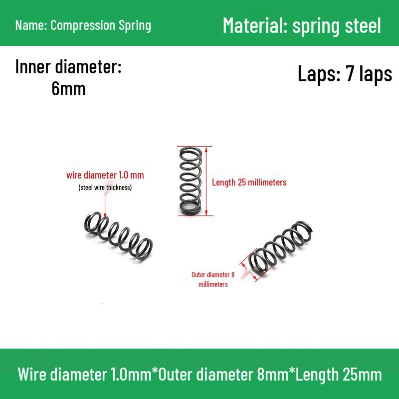 Сверхмощный Y-образный амортизатор с компрессионной пружиной, диаметр проволоки 1,0 мм, внешний диаметр 5-20 мм.