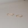 Modernlike 14k Basic Daily Gold Thread Ring Set Layered