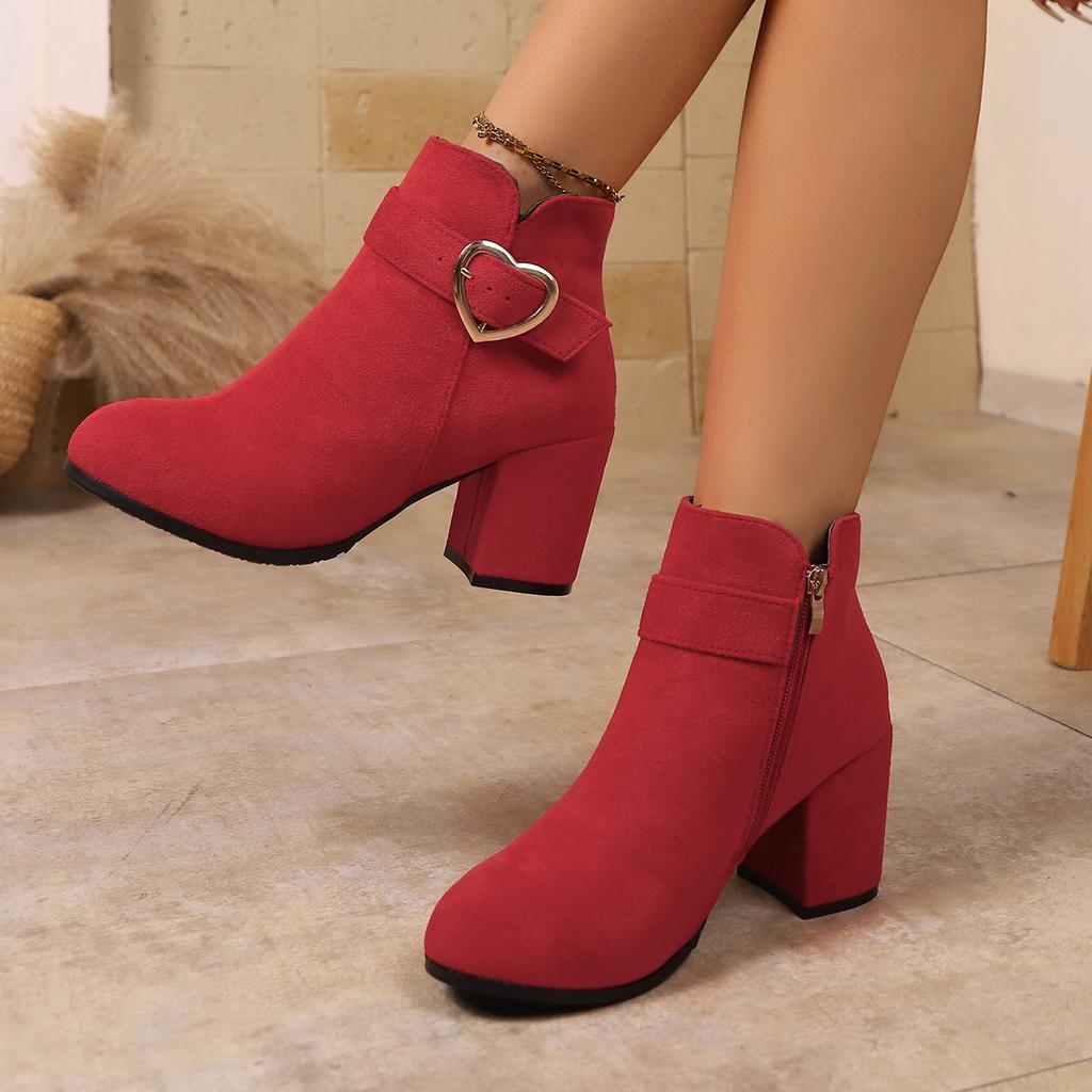 Fashion Women Ankle Boots Trend Outdoor Boots Retro Round Toe Platform High Heels Shoes for Women Spring Autumn Comfortable Boots Female
