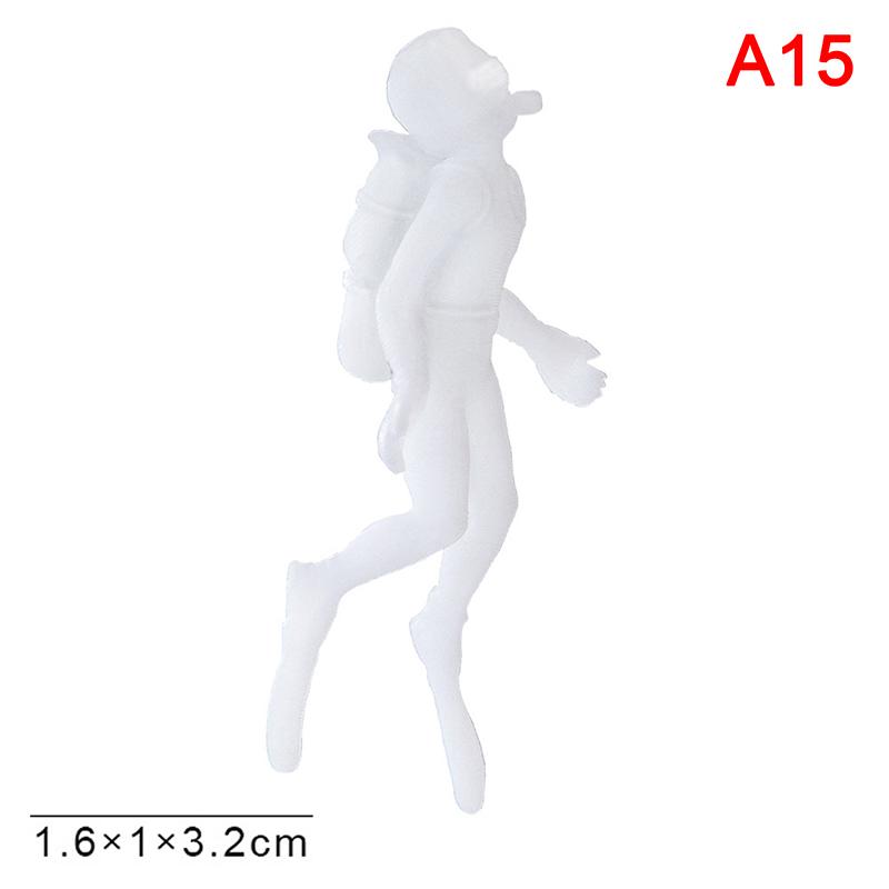 Unpainted Mini Ocean Diver Figurine - Underwater Decoration for Fish Tanks/Models