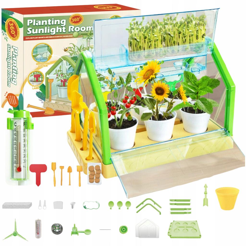 Educational Kit Experiment Greenhouse Mini Garden Real Growing Flowers