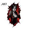 Decorative Stickers for Doors Horror Zombie Wall Decal, PVC Tearing Halloween Window Clings Indoor Holiday Decor Glass, Waterproof Removable