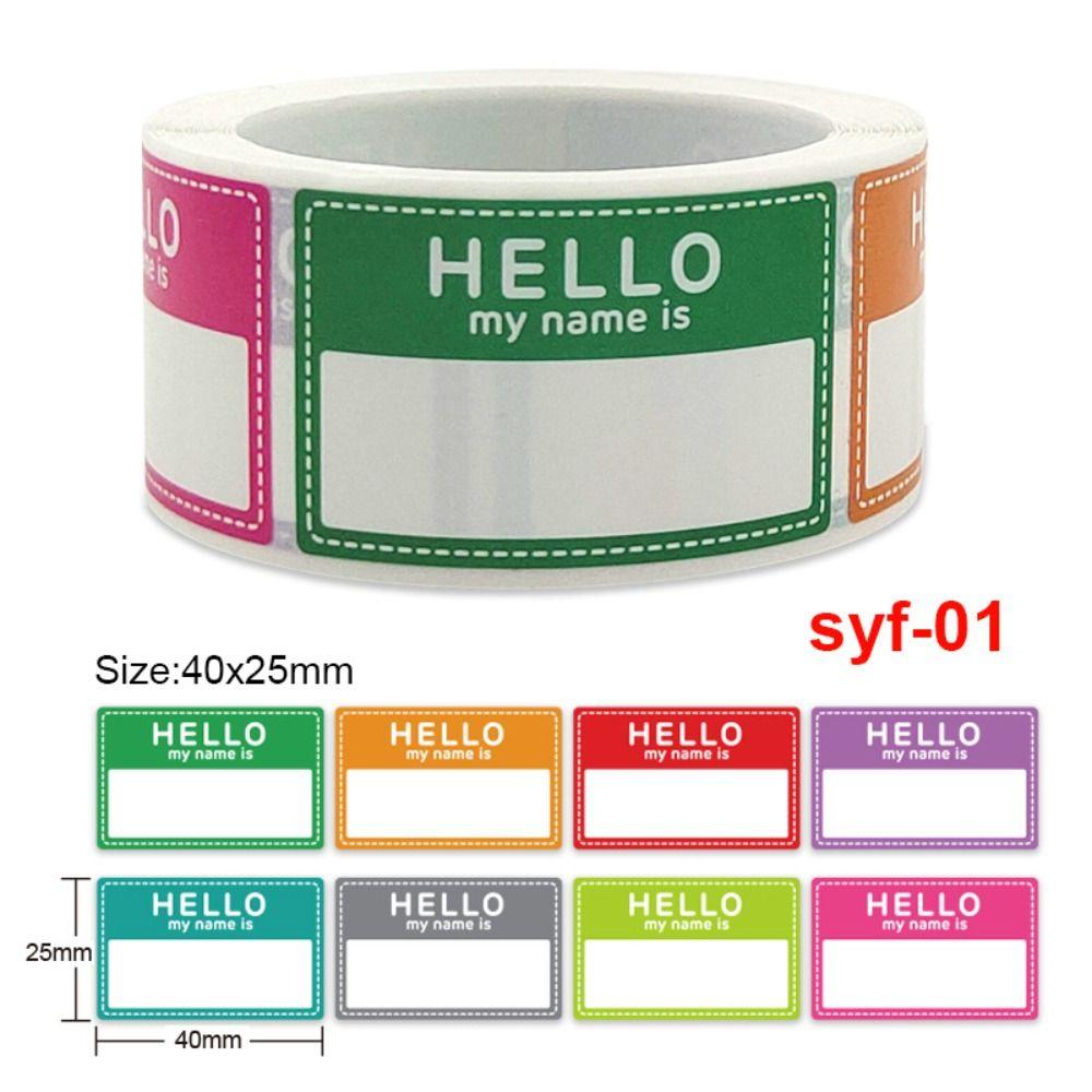 Hello My Name Is Name Stickers Blank Name Labels Multi Purpose Name Tag Office