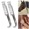 1Pcs Thickened Tooth Horse Grooming Brush Aluminum Alloy Bristle Riding Brush  Horse Cleaning Tool