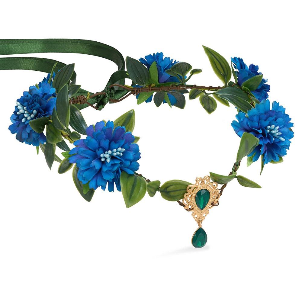 Косплей Фея Цветочная Корона Листьев Костюм на Хеллоуин Эльфийская Принцесса Тиара Лесная Цветочная Повязка На Голову