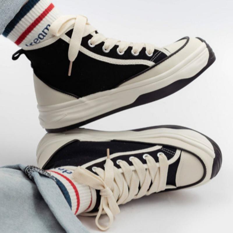 Высокие парусиновые туфли студенческая спортивная обувь студенческая универсальная обувь Tide Ins Design Sense повседневная обувь для сноубординга