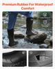 Protective Footwear for Men Neoprene Rubber Work Rain Boots Size 12 US