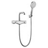 Tuqiu Bathtub Shower Set Wall Mounted Rose Gold White Bathtub Faucet, Bathroom Cold & Hot Bath and Shower Mixer Taps Brass