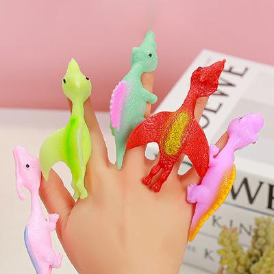 5 шт. Динозавр Защипывающий Палец Хлопушка Игрушка для Снятия Стресса TPR Индюшачий Палец Хлопушка Детская Вечеринка в честь Дня Рождения Самый Популярный Подарок
