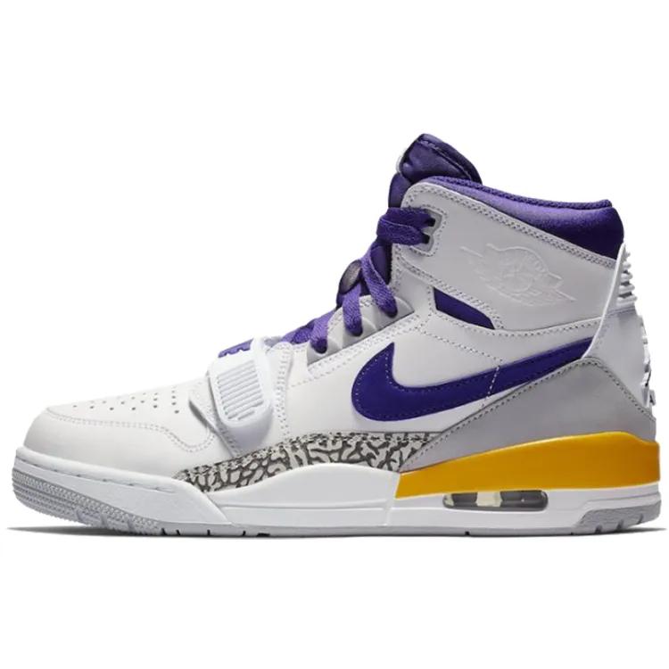 Air Jordan Legacy 312 'Lakers' (Unisex) White / Field Purple-Amarillo Vintage Basketball Shoes AV3922 157