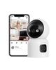 WiFi Security Camera Indoor Dual Lens Dual View Home Security Camera Monitor Monitor with App Dual Band Dome Camera Call AI Human Detection Automatic