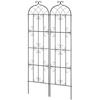 2 Packs Metal Garden Trellis for Climbing Plant Support 87x20 in Rustproof
