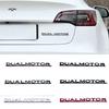 3D ABS Chrome Red Line Black Logo DUAL MOTOR Emblem Letters Car Styling Trunk Badge For Tesla 3 Y S X DUAL MOTOR Accessories