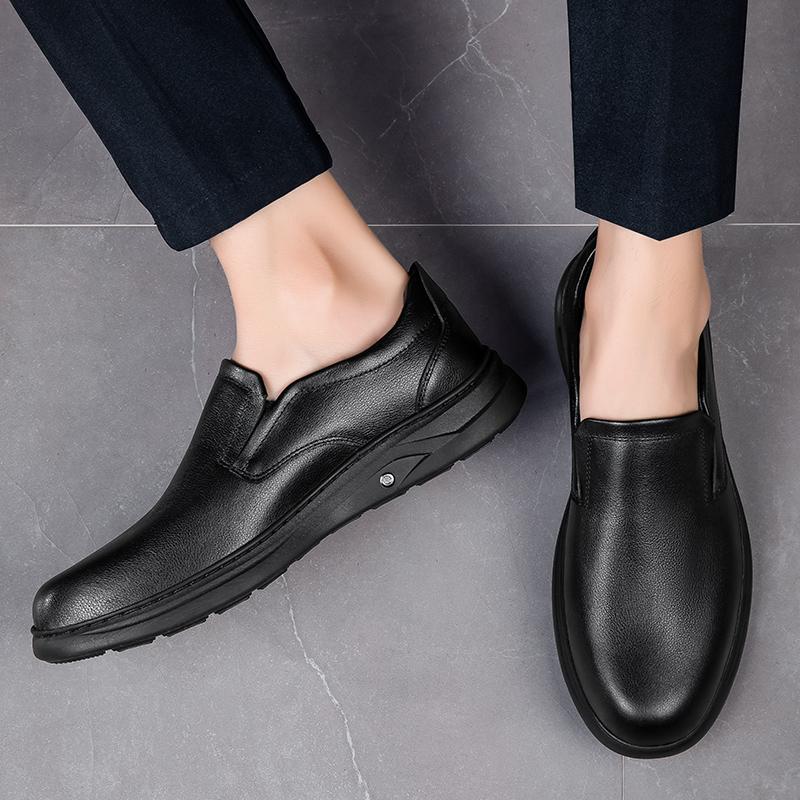 Модная мужская повседневная обувь из натуральной кожи, мужские деловые мокасины, универсальные мужские удобные туфли на плоской подошве, классическая мужская обувь для свадьбы