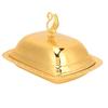 2pcs Alloy Fruit Serving Tray Gold Snack Serving Dish Storage Tray With Lid  Buffet Serving