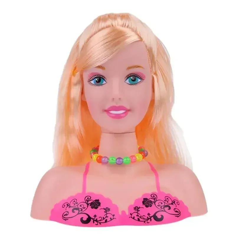 Fun Half Body Makeup Hairstyle Doll Mannequin Head Pretend Play Princess Dressing Engaging Learning Toy Beautiful Girls