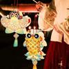 LED Glow DIY Paper Lantern Handmade Chinese Flower Lamp Glowing Rabbit Light  School