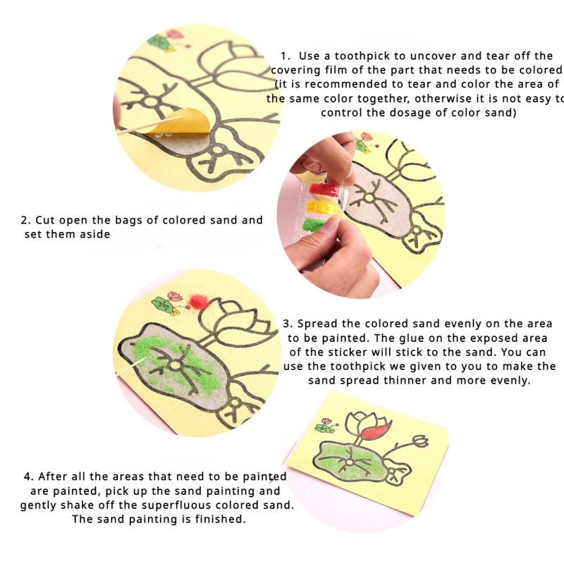 5 листов, детские креативные мультяшные автомобильные цветные рисунки на песке, простая забавная детская художественная наклейка ручной работы, песочная раскраска, фигурка