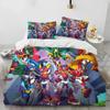 3D Rockman Megaman Game Cartoon Bedding Set Duvet Cover Sheet Print Bed Set Pillowcase Full Queen King Size Comforter Bedroom