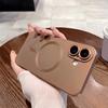Magnetic Luxury Matte For Magsafe Wireless Charging Case For 18 17 16 15 14 13 Pro Max Glass Lens Protection Soft Cover