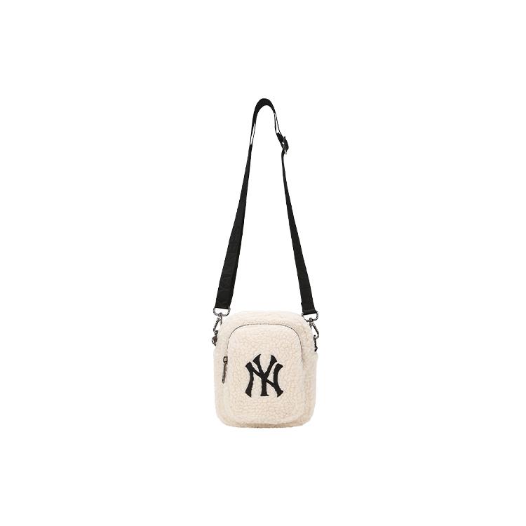 MLB Polar Fleece Wool Small Square Bag , Shoulder Bag , Crossbody Bag Mini Women's White (Unisex) Crossbody Bags 32BGDF011 50I