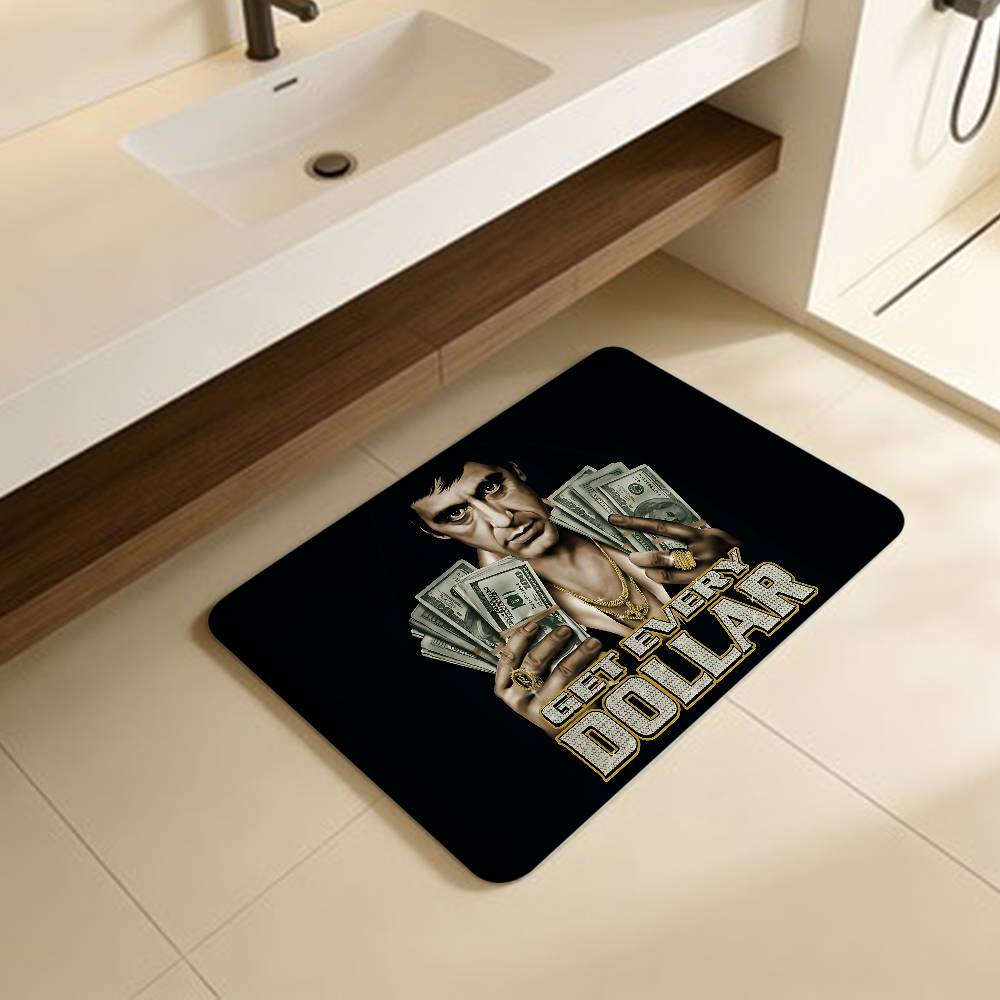 S-Лицо со шрамом 1983 Фильм Кухонный коврик Дешевле Противоскользящий Современная Гостиная Балкон С принтом Современный Домашний Декор